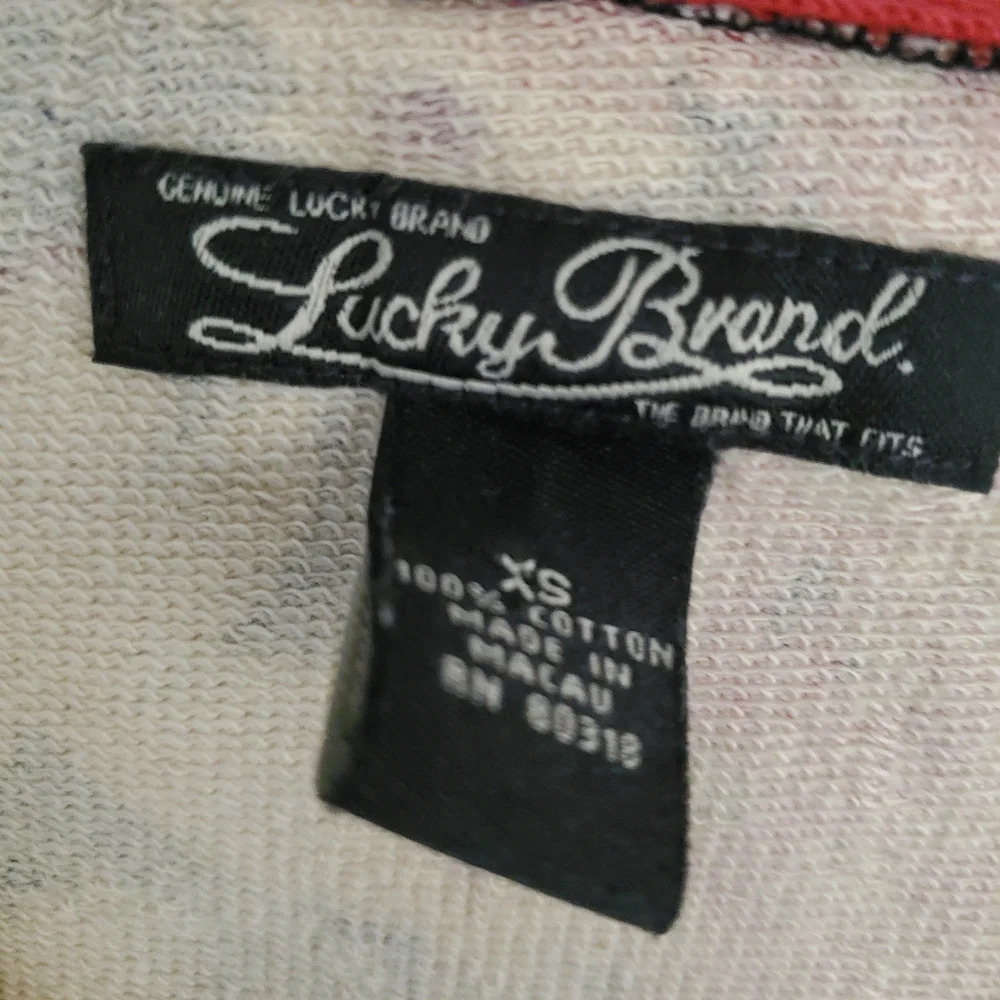 Lucky Brand Y2K All over floral print boho zip up hoodie, size xs - Picture 4 of 6